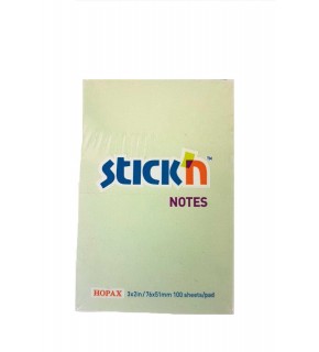 Hopax Stıckn Yapışkanlı Not Kağıdı 100 YP 76x51 Pastel Yeşil HE21147 (1 Adet)