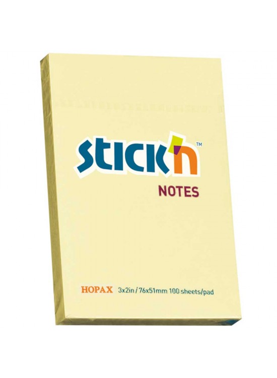 Hopax Stıckn Yapışkanlı Not Kağıdı 100 YP 76x51 Sarı HE21006 (1 Adet) Hopax Stıckn Yapışkanlı Not Kağıdı 100 YP 76x51 Sarı HE21006 (1 Adet)