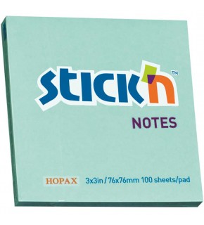 Hopax Stıckn Yapışkanlı Not Kağıdı 100 YP 76x76 Pastel Mavi HE21149 (1 Adet)