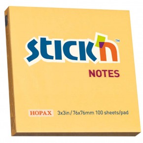 Hopax Stıckn Yapışkanlı Not Kağıdı 100 YP 76x76 Pastel Turuncu HE21391 (1 Adet)