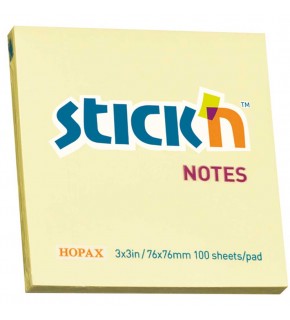 Hopax Stıckn Yapışkanlı Not Kağıdı 100 YP 76x76 Sarı HE21007 (1 Adet)