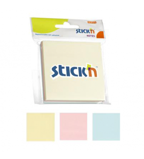 Hopax Stıckn Yapışkanlı Not Kağıdı 3 Blok 150 YP 76x76 3 Pastel Renk 21092 (1 Adet)