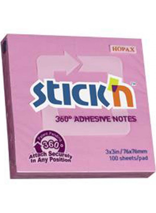 Hopax Stıckn Yapışkanlı Not Kağıdı 360° 100 YP 76x76 Pembe HE21554 (1 Adet) Hopax Stıckn Yapışkanlı Not Kağıdı 360° 100 YP 76x76 Pembe HE21554 (1 Adet)