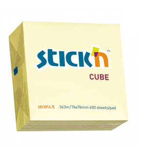 Hopax Stıckn Yapışkanlı Not Kağıdı 400 YP 76x76 Sarı 21072