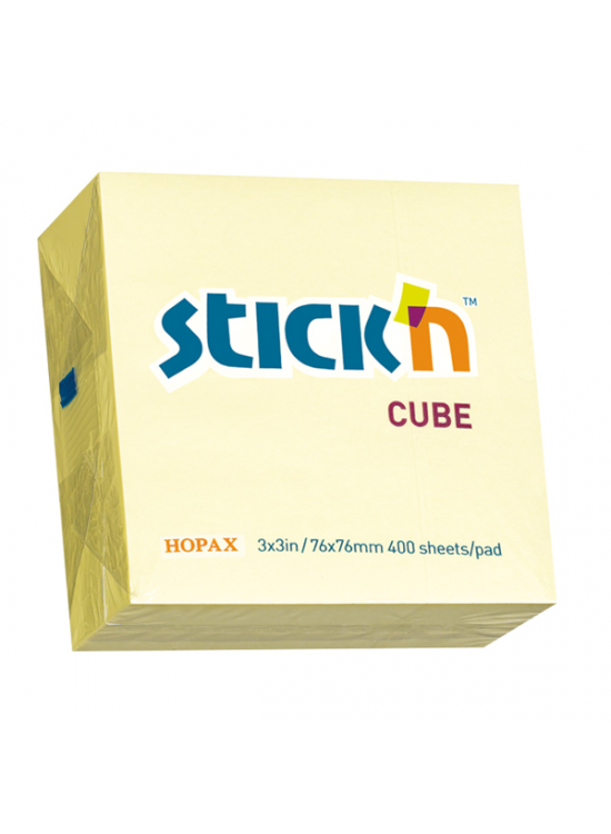 Hopax Stıckn Yapışkanlı Not Kağıdı 400 YP 76x76 Sarı 21072