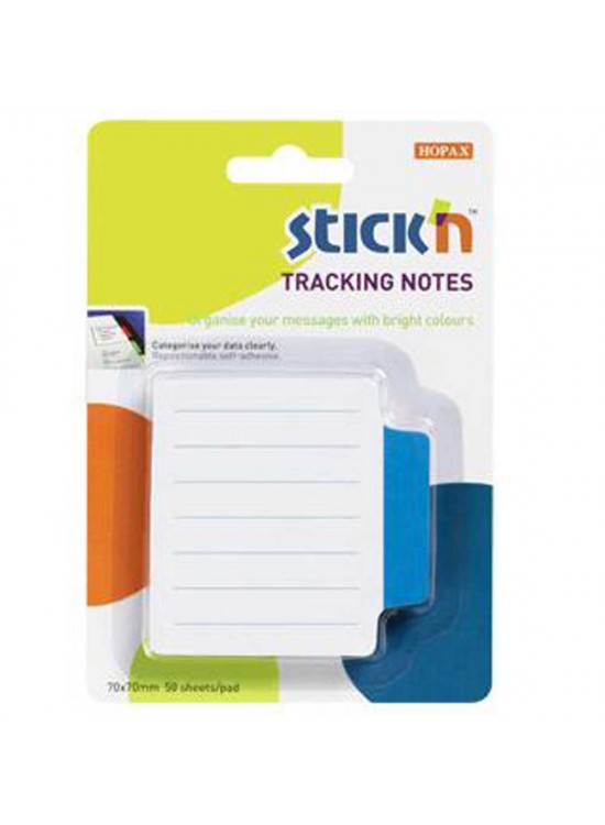 Hopax Stickn Yapışkanlı Not Kağıdı Çizgili Sep.50 YP 70x70 Beyaz Mavi 21485 (1 Adet) Hopax Stickn Yapışkanlı Not Kağıdı Çizgili Sep.50 YP 70x70 Beyaz Mavi 21485 (1 Adet)