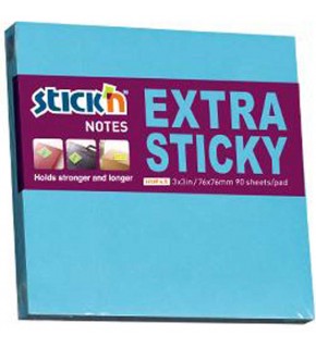 Hopax Stıckn Yapışkanlı Not Kağıdı Extra 90 YP 76x76 Neon Mavi HE21673 (1 Adet)