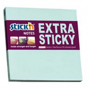 Hopax Stıckn Yapışkanlı Not Kağıdı Extra 90 YP 76x76 Pastel Mavi HE21663 (1 Adet)