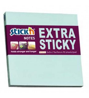 Hopax Stıckn Yapışkanlı Not Kağıdı Extra 90 YP 76x76 Pastel Mavi HE21663 (1 Adet)