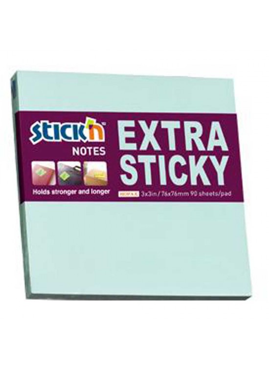 Hopax Stıckn Yapışkanlı Not Kağıdı Extra 90 YP 76x76 Pastel Mavi HE21663 (1 Adet)