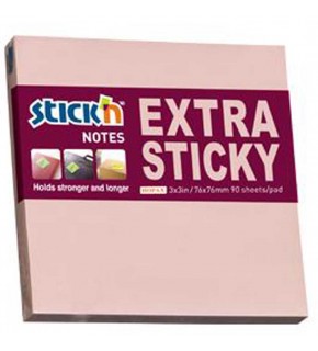 Hopax Stıckn Yapışkanlı Not Kağıdı Extra 90 YP 76x76 Pastel Pembe HE21661 (1 Adet)