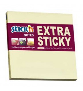 Hopax Stıckn Yapışkanlı Not Kağıdı Extra 90 YP 76x76 Pastel Sarı HE21660 (1 Adet)