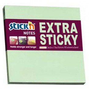 Hopax Stıckn Yapışkanlı Not Kağıdı Extra 90 YP 76x76 Pastel Yeşil HE21662 (1 Adet)