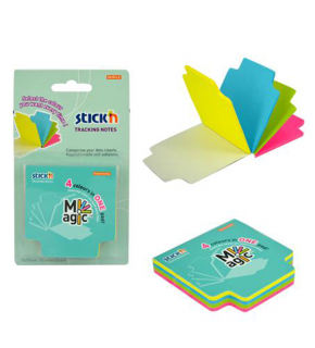 Hopax Stıckn Yapışkanlı Not Kağıdı Magıc 100 YP 70x70 4 Neon Renk 21560 (1 Adet)