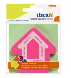 Hopax Stıckn Yapışkanlı Not Kağıdı Ok Şekilli 50 YP 70x70 Pembe 21542 (1 Adet)