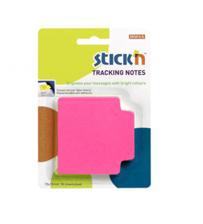 Hopax Stıckn Yapışkanlı Not Kağıdı Trackıng 50 YP 70x70 Fosforlu Pembe 21481 (1 Adet)