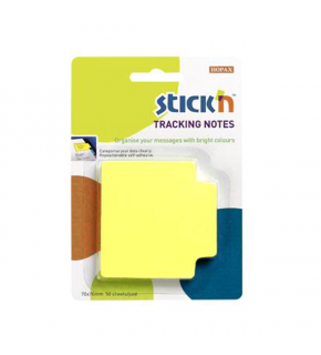 Hopax Stıckn Yapışkanlı Not Kağıdı Trackıng 50 YP 70x70 Fosforlu Sarı 21478 (1 Adet)