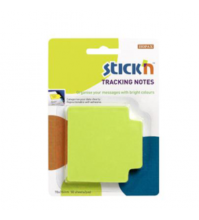Hopax Stıckn Yapışkanlı Not Kağıdı Trackıng 50 YP 70x70 Fosforlu Yeşil 21480 (1 Adet)