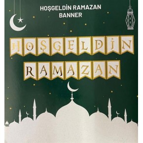 Hoşgeldin Ramazan Kağıt Afiş Varaklı