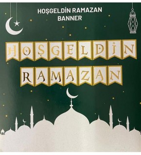 Hoşgeldin Ramazan Kağıt Afiş Varaklı
