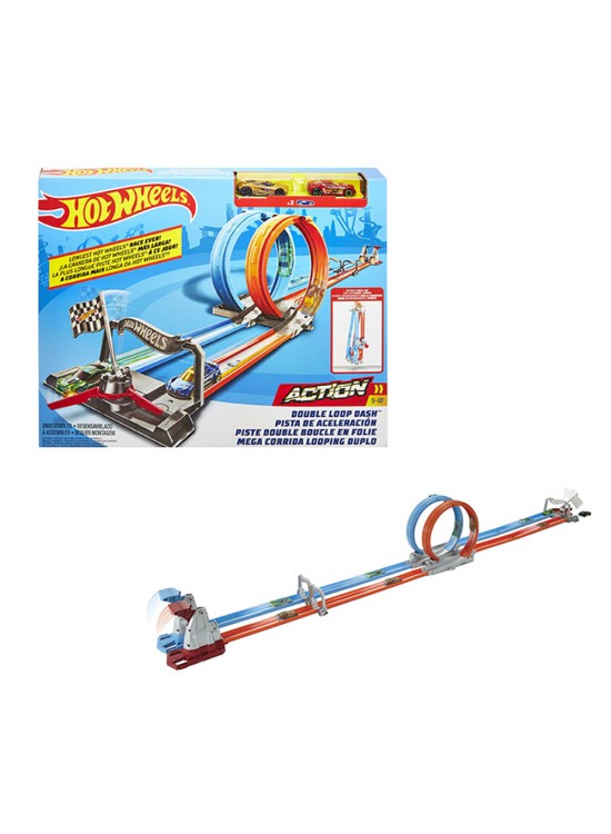 Hot Wheels Çift Çemberde Depar Pist Seti