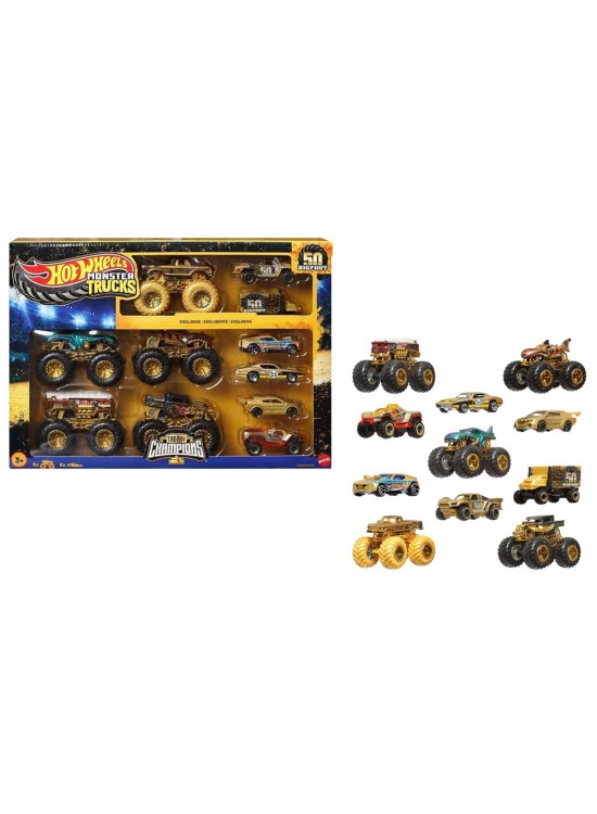 Hot Wheels Monster Trucks Bigfoot Trophy Şampiyonları Araba Ve Kamyon Çoklu Arabalar
