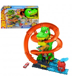 Hot Wheels T-rex Ve İtfaiye İstasyonu Oyun Seti