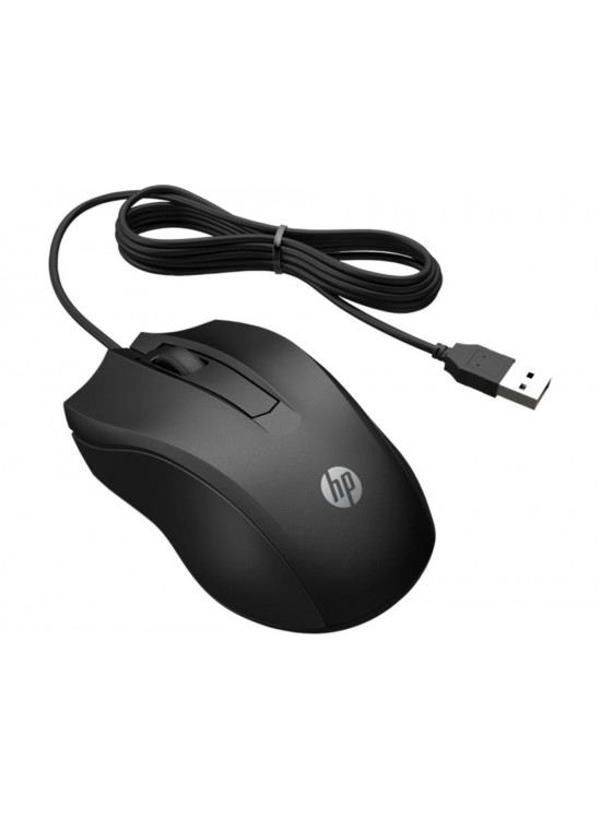HP 100 6VY96AA Siyah Optik Kablolu Mouse 1.600 DPI Hassas Optik Sensörü