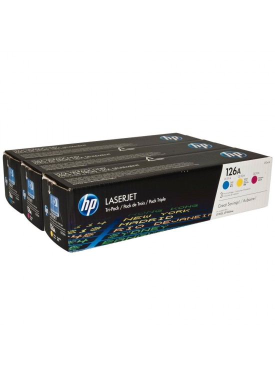 HP 126A Mavi-Kırmızı-Sarı 3lü Takım Toner CF341AM CE311A-CE312A-CE313A