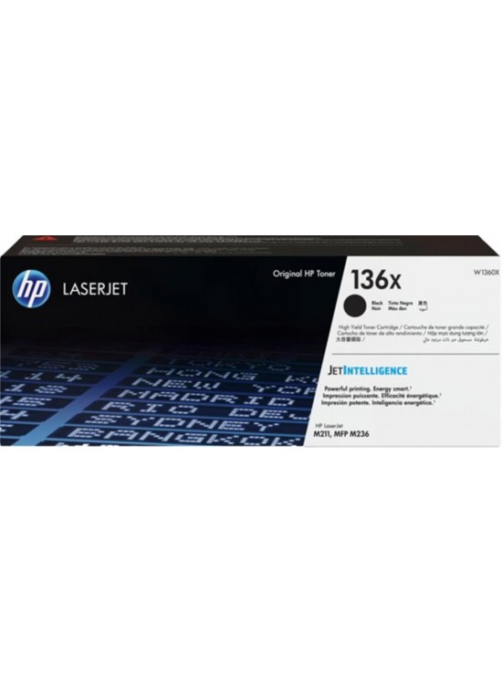 HP 136X Black Siyah 2.600 Sayfa Toner W1360X