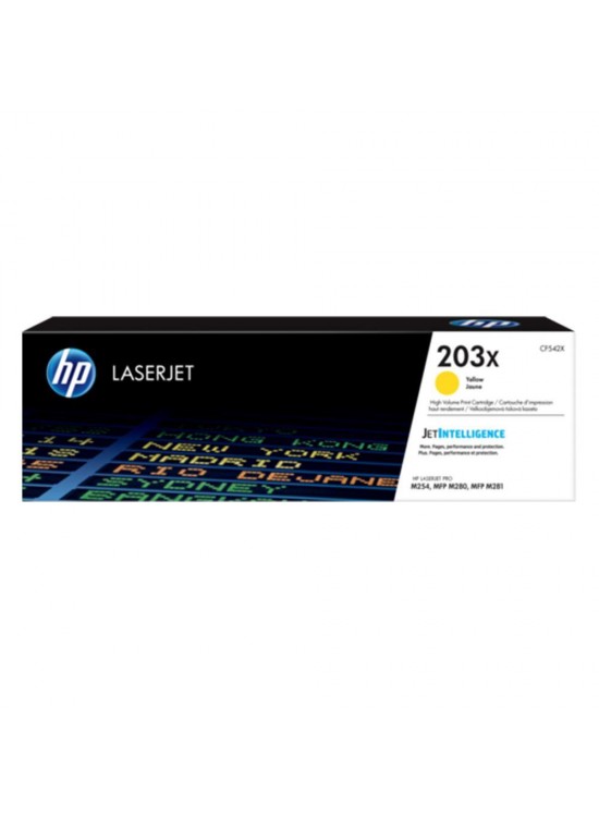 HP 203X Yellow Sarı Yüksek Kapasite 2.500 Sayfa Toner CF542X HP 203X Yellow Sarı Yüksek Kapasite 2.500 Sayfa Toner CF542X
