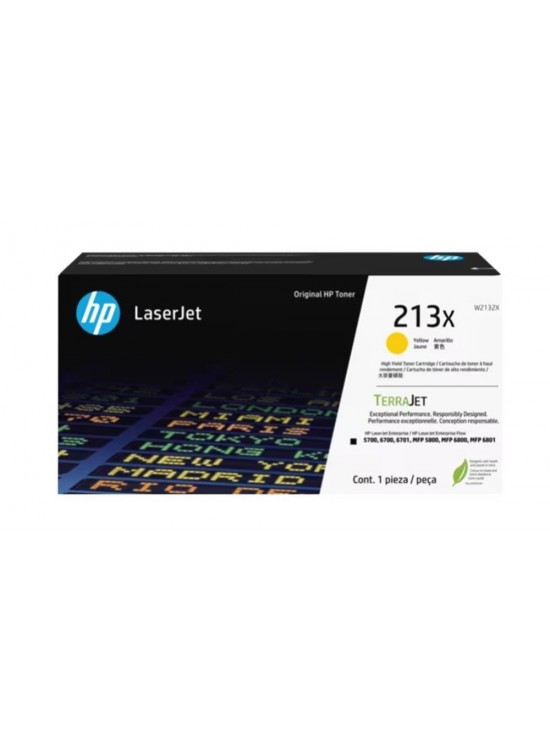 Hp 213X Yellow Sarı 6.000 Sayfa Toner W2132X