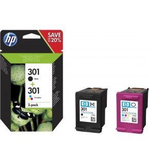 HP 301 Black-Color Siyah-Renkli Multi Paket N9J72AE