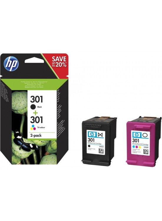 HP 301 Black-Color Siyah-Renkli Multi Paket N9J72AE HP 301 Black-Color Siyah-Renkli Multi Paket N9J72AE