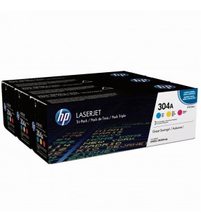 HP 304A Mavi-Kırmızı-Sarı 3lu Takım Toner CF372AM CC531A-CC532A-CC533A