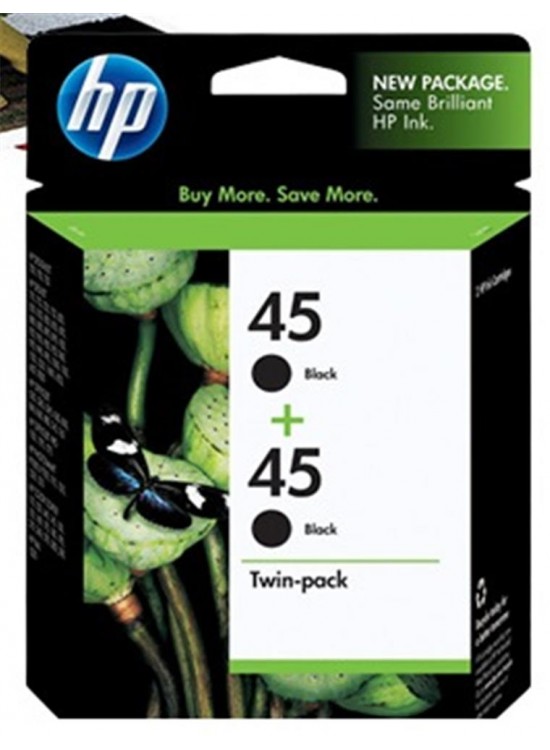 HP 45 Black Siyah 42ML 51645AA 2Lİ Paket Kartuş CC625A HP 45 Black Siyah 42ML 51645AA 2Lİ Paket Kartuş CC625A