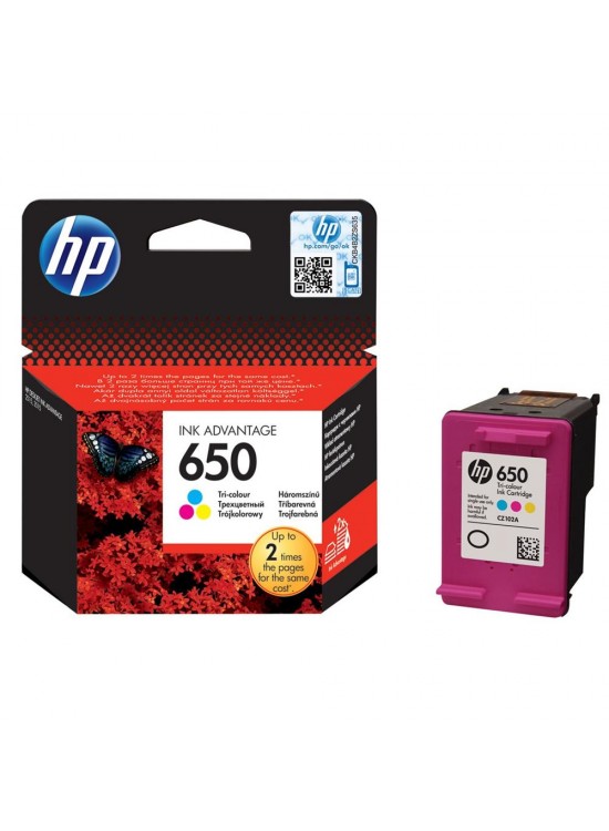 HP 650 Color Renkli Kartuş CZ102AE HP 650 Color Renkli Kartuş CZ102AE