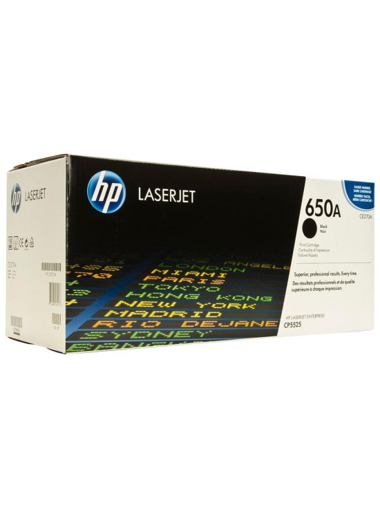 HP 650A Black Siyah 13.000 Sayfa Toner CE270A