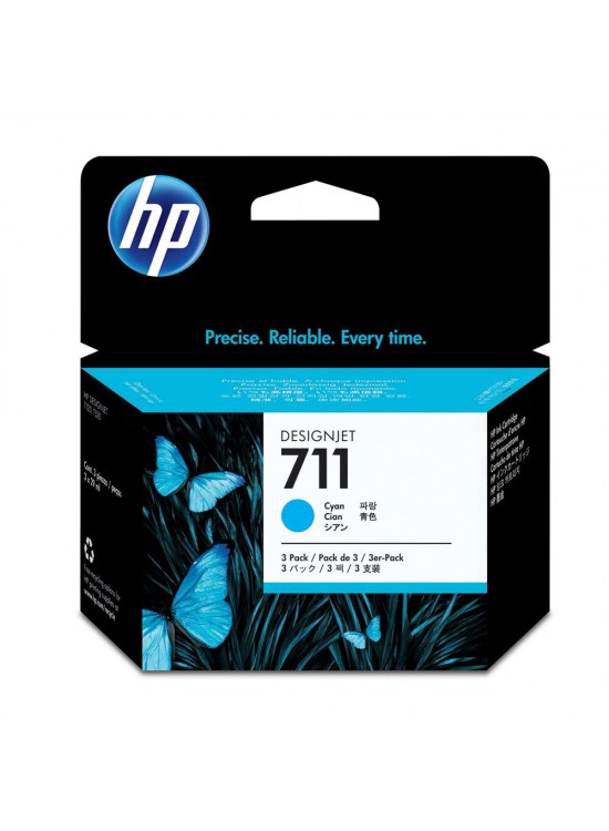 HP 711 Cyan Mavi 29ML 3lü Plotter Kartuş Seti CZ134A