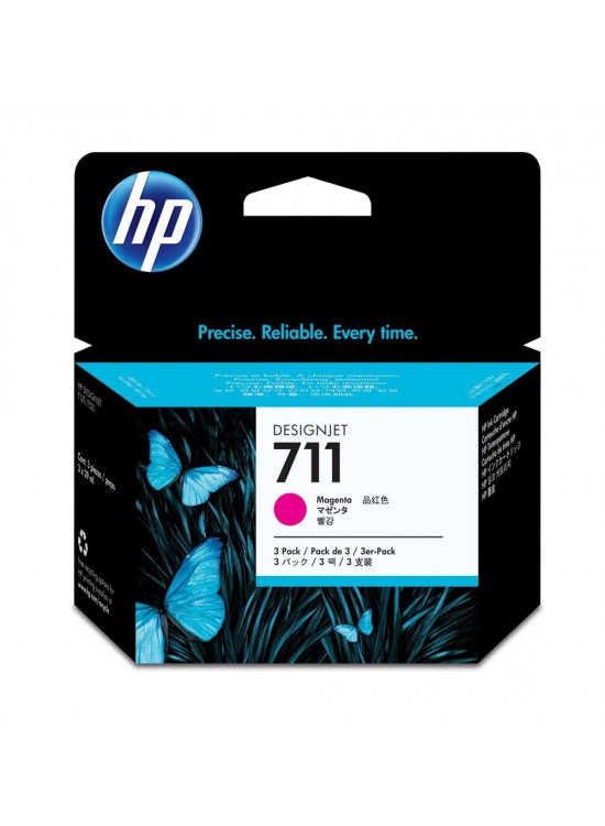 HP 711 Magenta Kırmızı 29ML 3lü Plotter Kartuş Seti CZ135A
