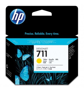 HP 711 Yellow Sarı 29ML 3lü Plotter Kartuş Seti CZ136A