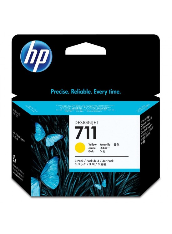 HP 711 Yellow Sarı 29ML 3lü Plotter Kartuş Seti CZ136A