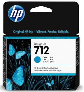HP 712 Cyan Mavi 29ML Plotter Kartuşu 3ED67A