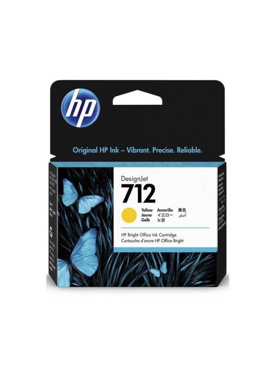 HP 712 Yellow Sarı 29ML Plotter Kartuşu 3ED69A