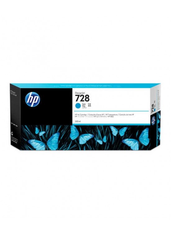 HP 728 Cyan Mavi 300ML Plotter Kartuşu F9K17A