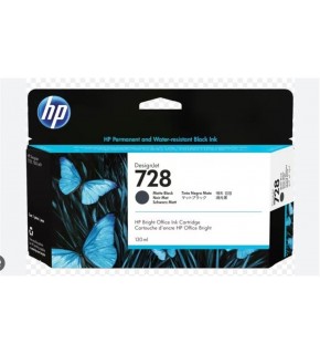HP 728 Matte Black Mat Siyah 130ML Plotter Kartuşu 3WX25A