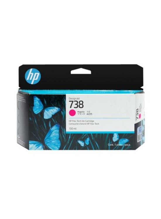 HP 738 Magenta Kırmızı 130ML Plotter Kartuşu 498N6A