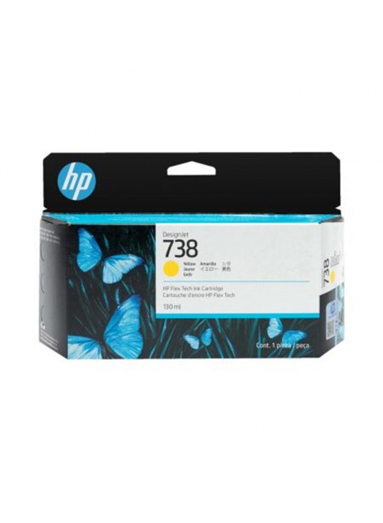 HP 738 Yellow Sarı 130ML Plotter Kartuşu 498N7A
