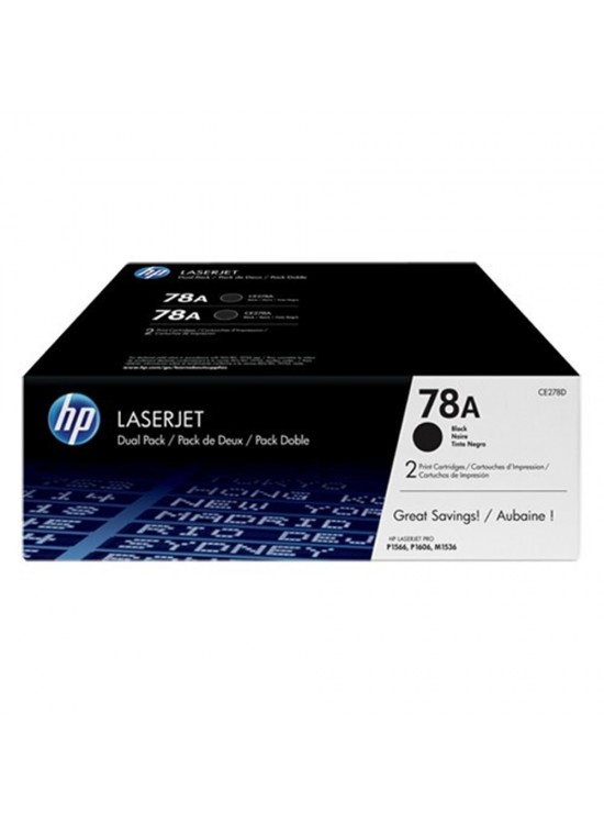 HP 78AF Black Siyah Çiftli 2.100 Sayfa Toner CE278AF