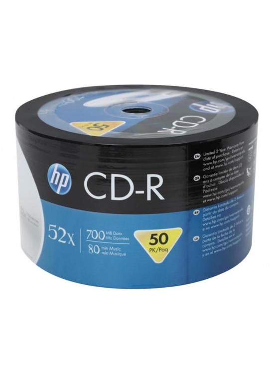Hp Cd-R 700Mb-80Mın 52X 50 li Shrink Hp Cd-R 700Mb-80Mın 52X 50 li Shrink